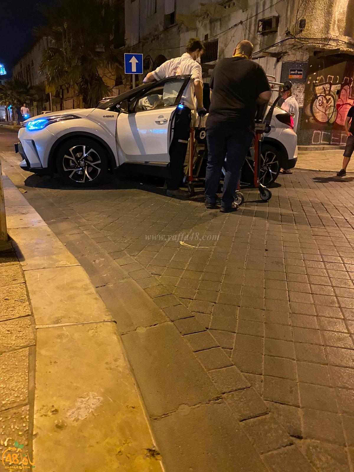  منتصف الليلة - اصابة طفيفة بحادث طرق بين مركبتين في يافا 